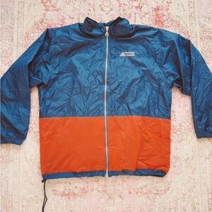 Adidas, Men’s Blue and Orange Windbreaker Jacket